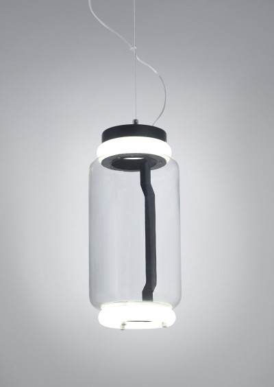 Colgante traslucido vidrio.